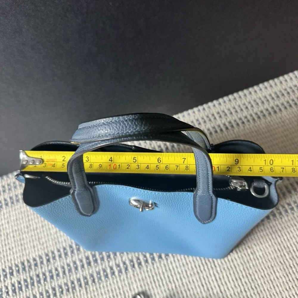NWT COACH Willow 24 Tote Pool Multi Blue Silver Tone Hardware Leather C8561